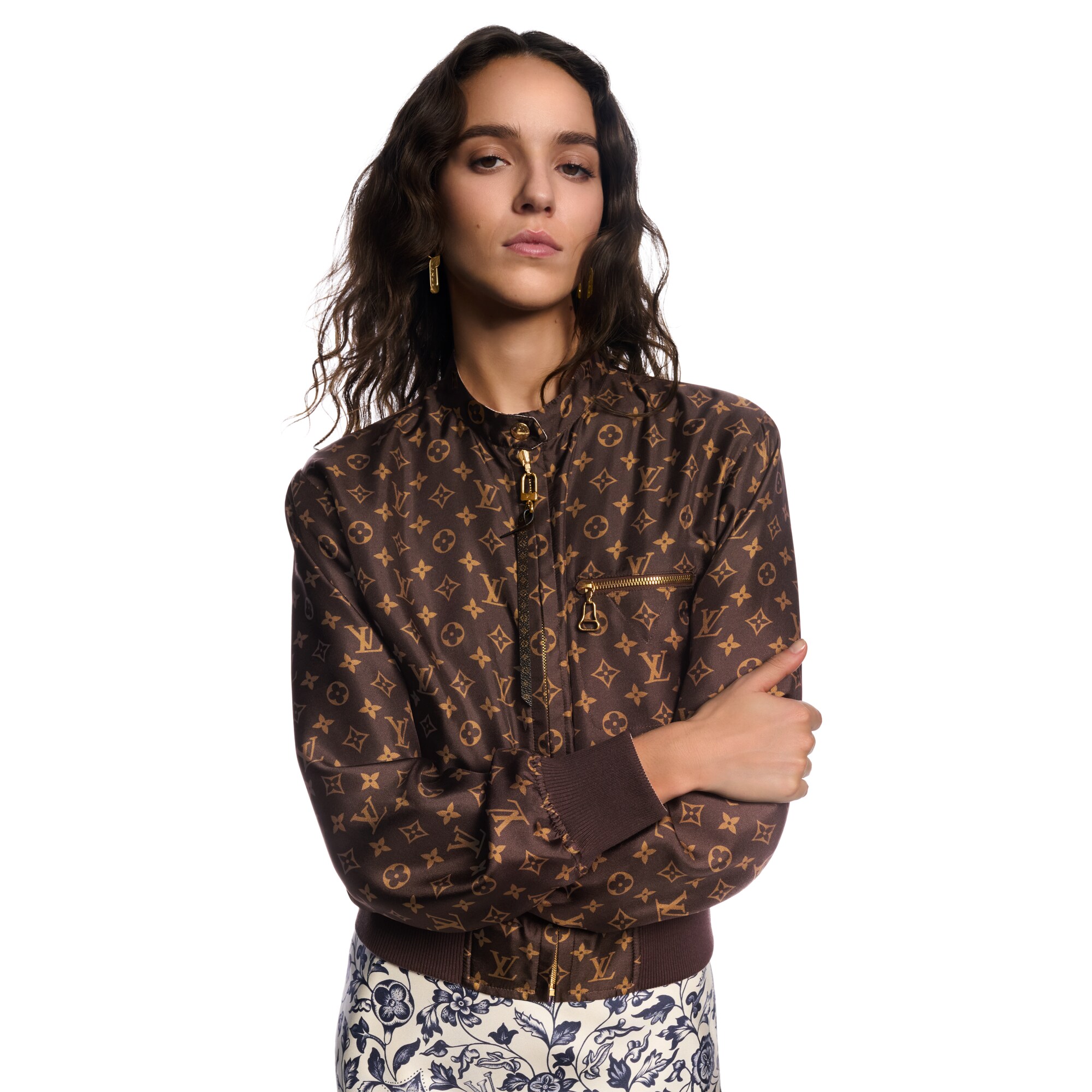 Veste bomber r?�versible ?� imprim?� botanique - Femme - Pr??t-?�-Porter | LOUIS VUITTON